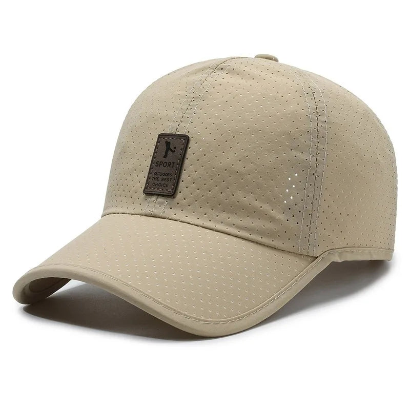 Quick-Drying Men’s Mesh Baseball Cap – Breathable Snapback Sport Dad Hat for Fishing, Spring and Summer