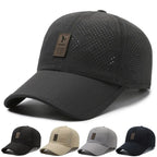 Quick-Drying Men’s Mesh Baseball Cap – Breathable Snapback Sport Dad Hat for Fishing, Spring and Summer