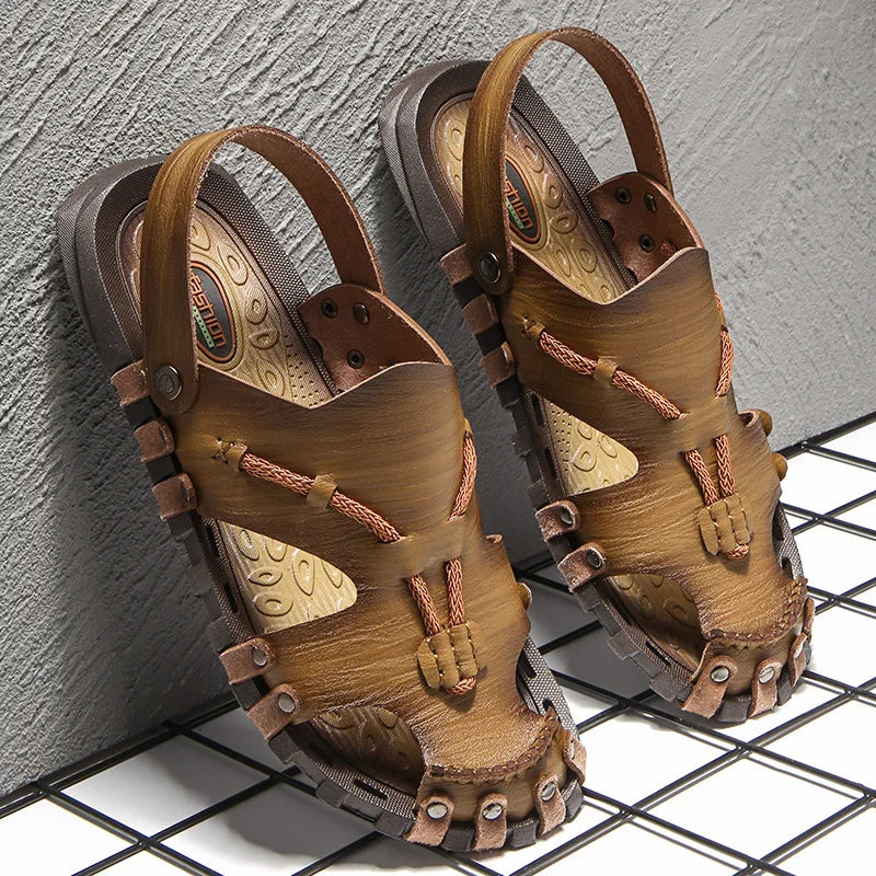 Breathable Microfiber Leather Sandals – Lightweight Slip-On Summer Comfort