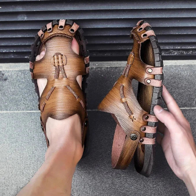 Breathable Microfiber Leather Sandals – Lightweight Slip-On Summer Comfort