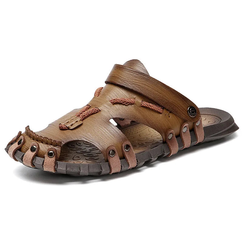 Breathable Microfiber Leather Sandals – Lightweight Slip-On Summer Comfort