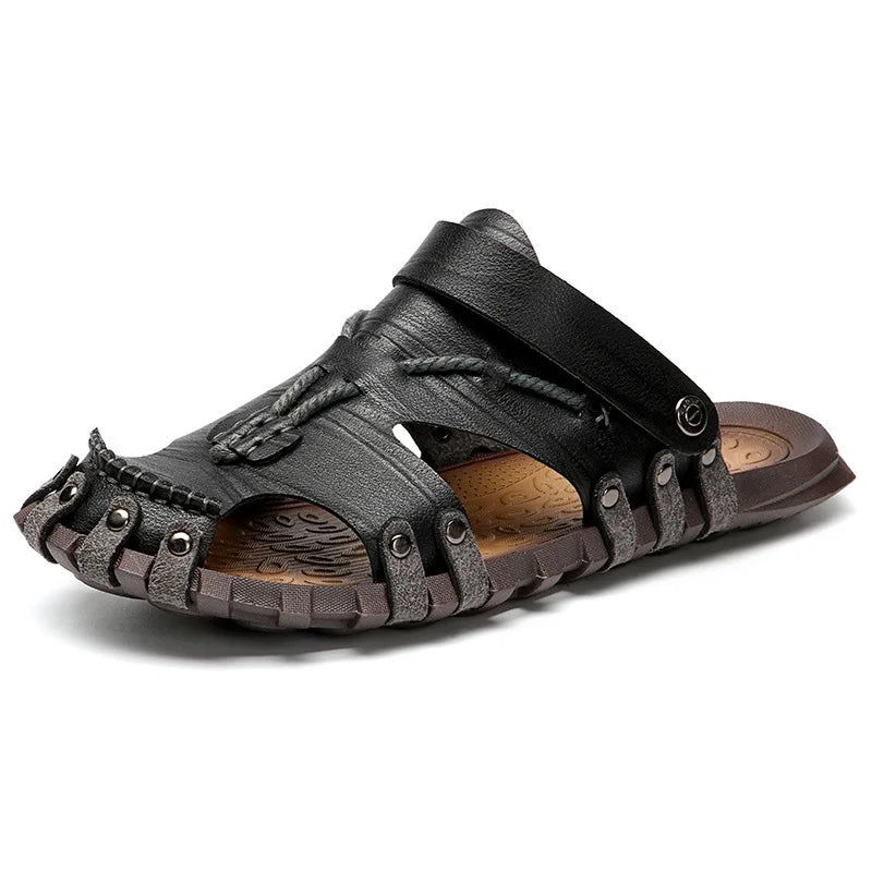 Breathable Microfiber Leather Sandals – Lightweight Slip-On Summer Comfort