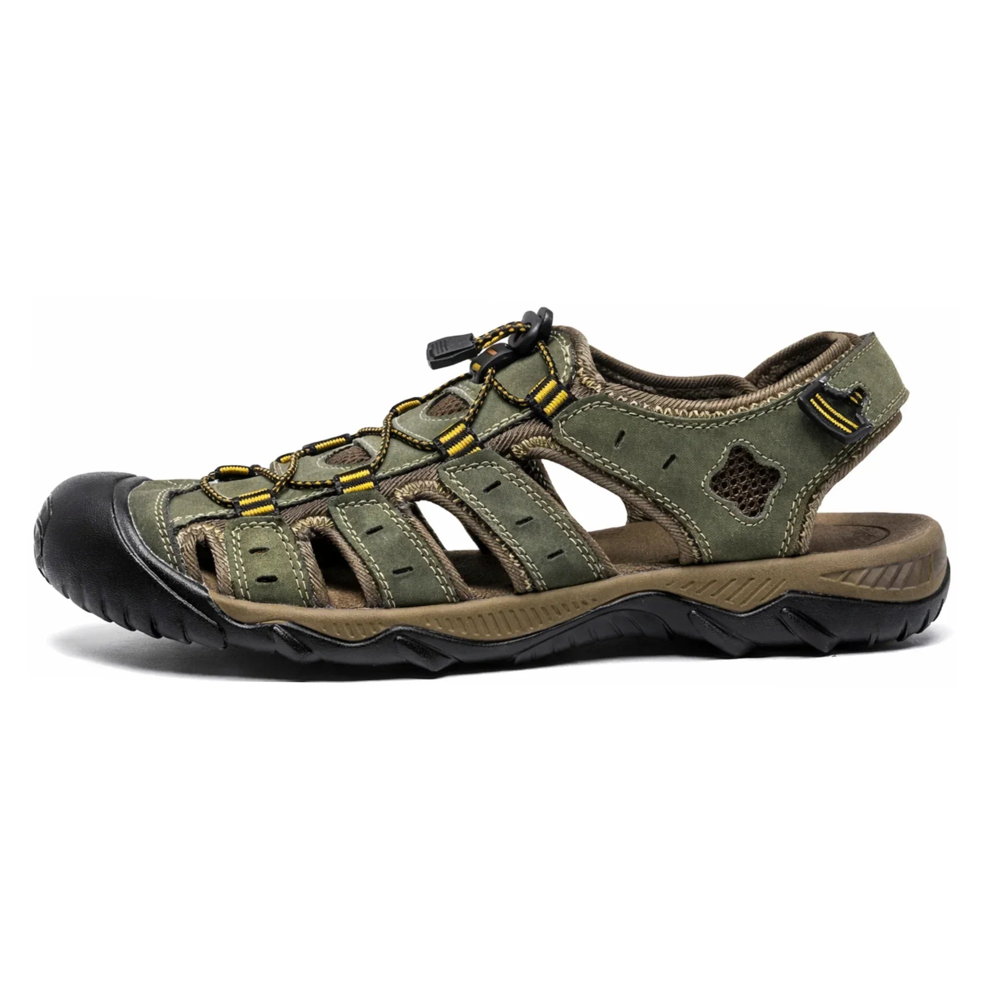 Premium Genuine Leather Sandals – Extended Size Collection, Casual Beach & Outdoor Design