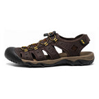 Premium Genuine Leather Sandals – Extended Size Collection, Casual Beach & Outdoor Design