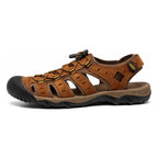 Premium Genuine Leather Sandals – Extended Size Collection, Casual Beach & Outdoor Design