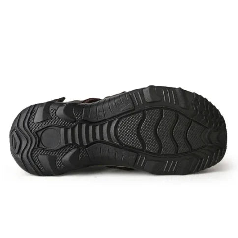 Premium Genuine Leather Sandals – Extended Size Collection, Casual Beach & Outdoor Design