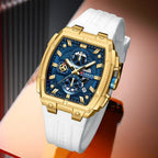 Men’s Multi-Functional Sports Watch – Silicone Strap, Chronograph and Auto Date Display