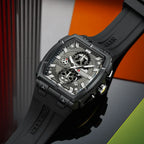 Men’s Multi-Functional Sports Watch – Silicone Strap, Chronograph and Auto Date Display