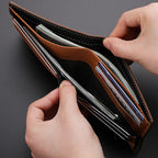 Men’s Short PU Leather Wallet – Multi-Slot Credit Card Holder, Casual Compact Design