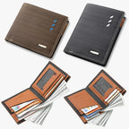 Men’s Short PU Leather Wallet – Multi-Slot Credit Card Holder, Casual Compact Design