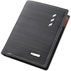 Men’s Short PU Leather Wallet – Multi-Slot Credit Card Holder, Casual Compact Design