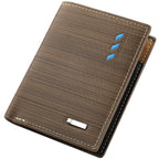 Men’s Short PU Leather Wallet – Multi-Slot Credit Card Holder, Casual Compact Design