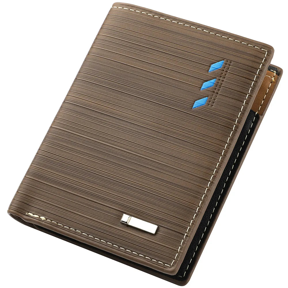 Men’s Short PU Leather Wallet – Multi-Slot Credit Card Holder, Casual Compact Design