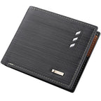 Men’s Short PU Leather Wallet – Multi-Slot Credit Card Holder, Casual Compact Design