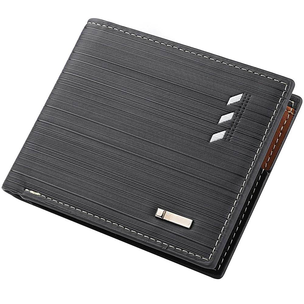 Men’s Short PU Leather Wallet – Multi-Slot Credit Card Holder, Casual Compact Design