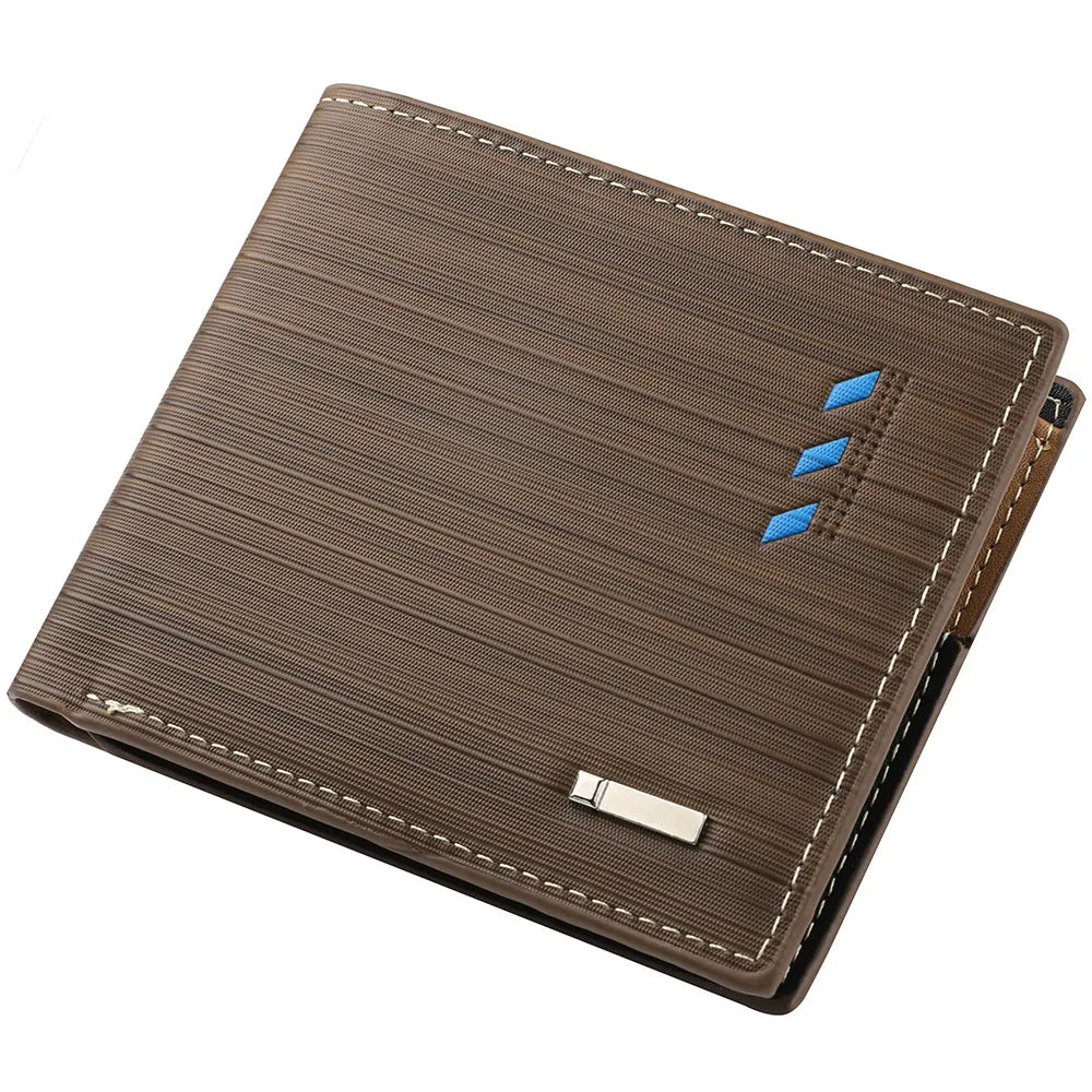 Men’s Short PU Leather Wallet – Multi-Slot Credit Card Holder, Casual Compact Design