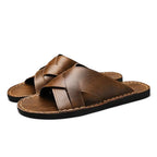 Premium Woven Cowhide Leather Sandals – Luxury Design with Extended Size Range