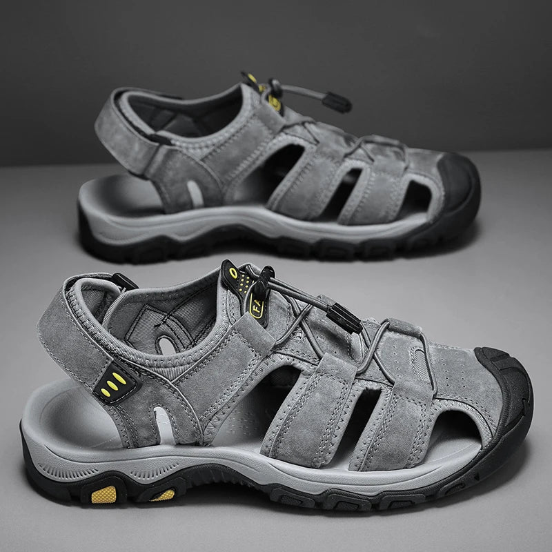 Premium Genuine Leather Sandals – Lightweight Design for Beach & Outdoor, Summer Collection