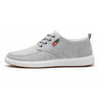 Odorless Slip-Resistant Navy Blue Sneakers for Men & Teen Boys – Casual Lace-Up Canvas Student Shoes, Comfortable Everyday Footwear