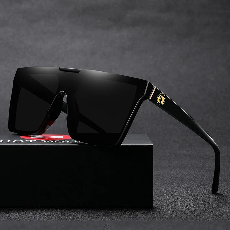 Men’s Luxury One-Piece Sunglasses – Fashionable Driving Eyewear HW04