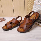 Men’s Open Toe Beach Sandals Breathable Non-Slip Summer Slippers Two-Way Casual Outdoor Footwear