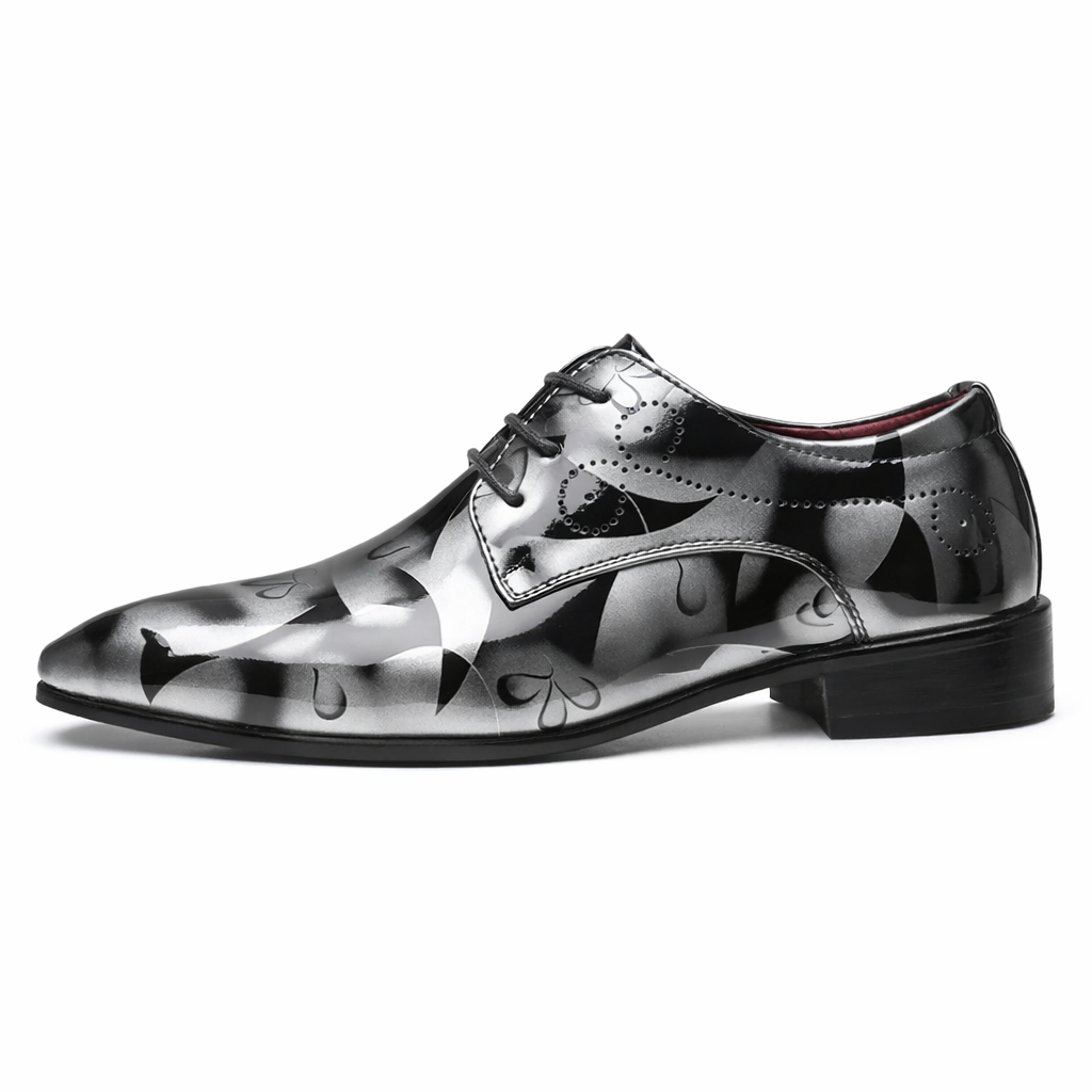 Luxury Men Classics Oxford Shoes – Retro Floral Pattern Dress Shoes for Business, Party, and Wedding