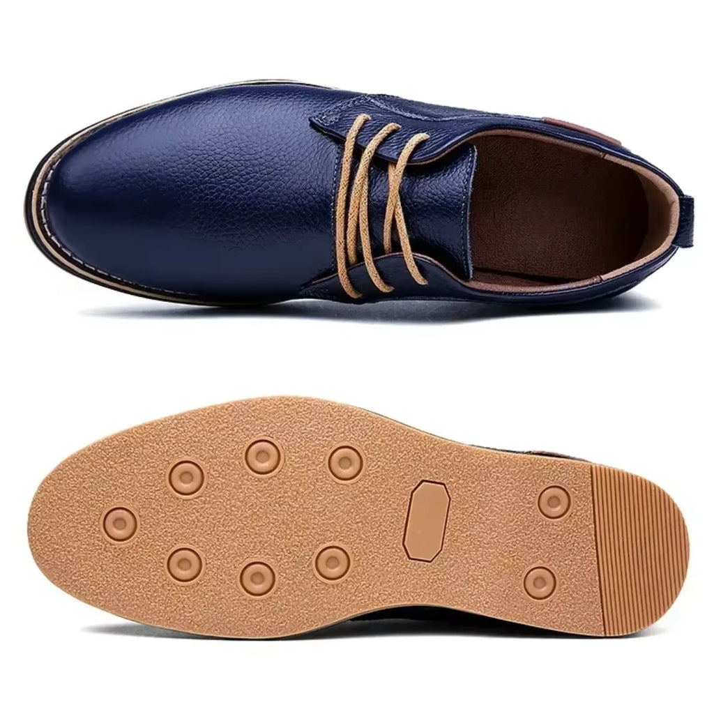 Men’s Genuine Leather Dress Shoes – Classic Brogue Lace-Up Formal Shoes, Italian Style, Luxury