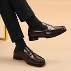 Men’s Patent Leather Shoes – British Style Casual & Dress, Elegant Work and Event Footwear