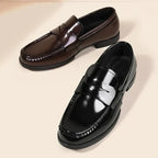 Men’s Patent Leather Shoes – British Style Casual & Dress, Elegant Work and Event Footwear