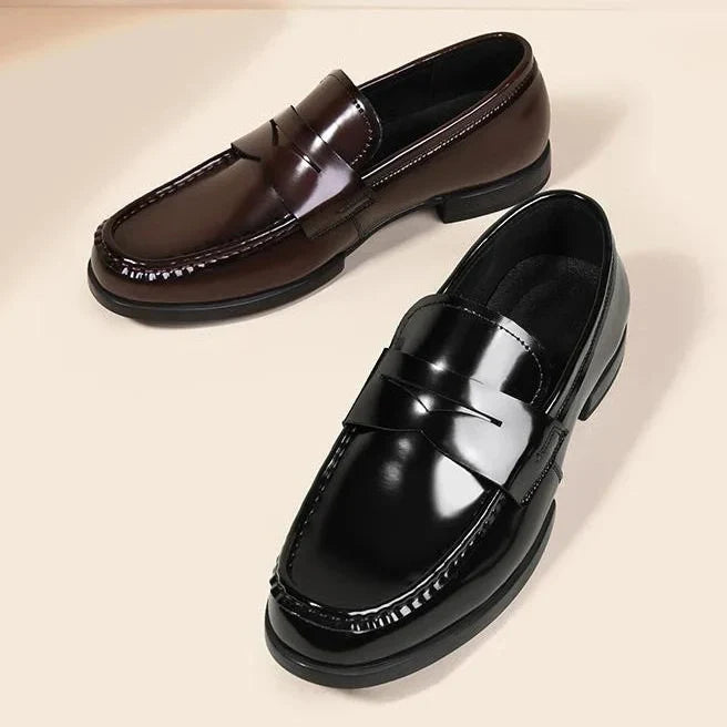 Men’s Patent Leather Shoes – British Style Casual & Dress, Elegant Work and Event Footwear