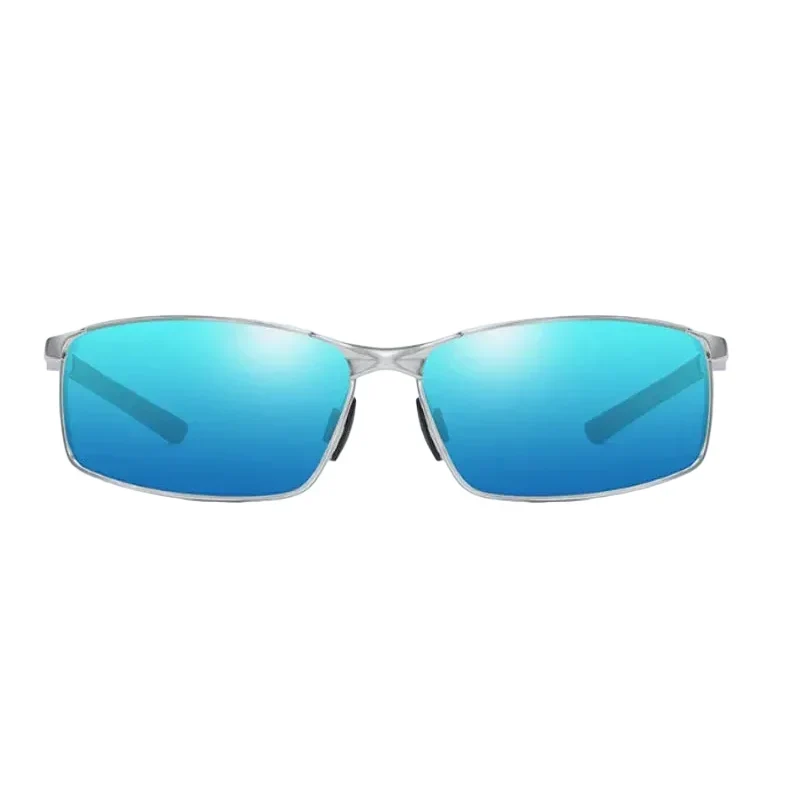 Men’s Photochromic Polarized Sunglasses – Metal Square Frame UV400 Driving & Outdoor Sports Glasses
