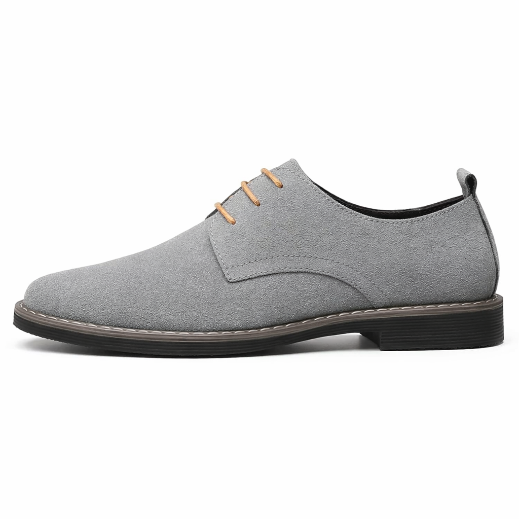 Men’s Suede Oxford Dress Shoes – Casual Lace-Up Flats, Luxury Breathable Footwear for Men