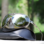 Men's Fishing Sunglasses with PC Frame – Windproof Round Shades with UV Protection for Cycling, Driving & Travel