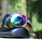 Men's Fishing Sunglasses with PC Frame – Windproof Round Shades with UV Protection for Cycling, Driving & Travel