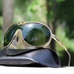Men's Fishing Sunglasses with PC Frame – Windproof Round Shades with UV Protection for Cycling, Driving & Travel