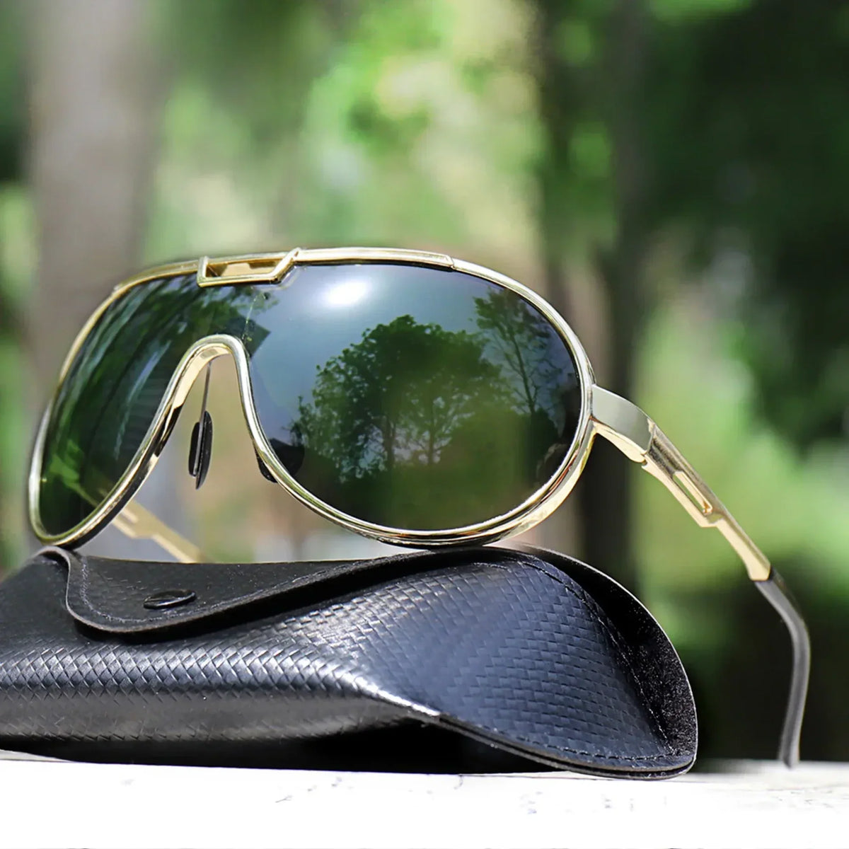 Men's Fishing Sunglasses with PC Frame – Windproof Round Shades with UV Protection for Cycling, Driving & Travel
