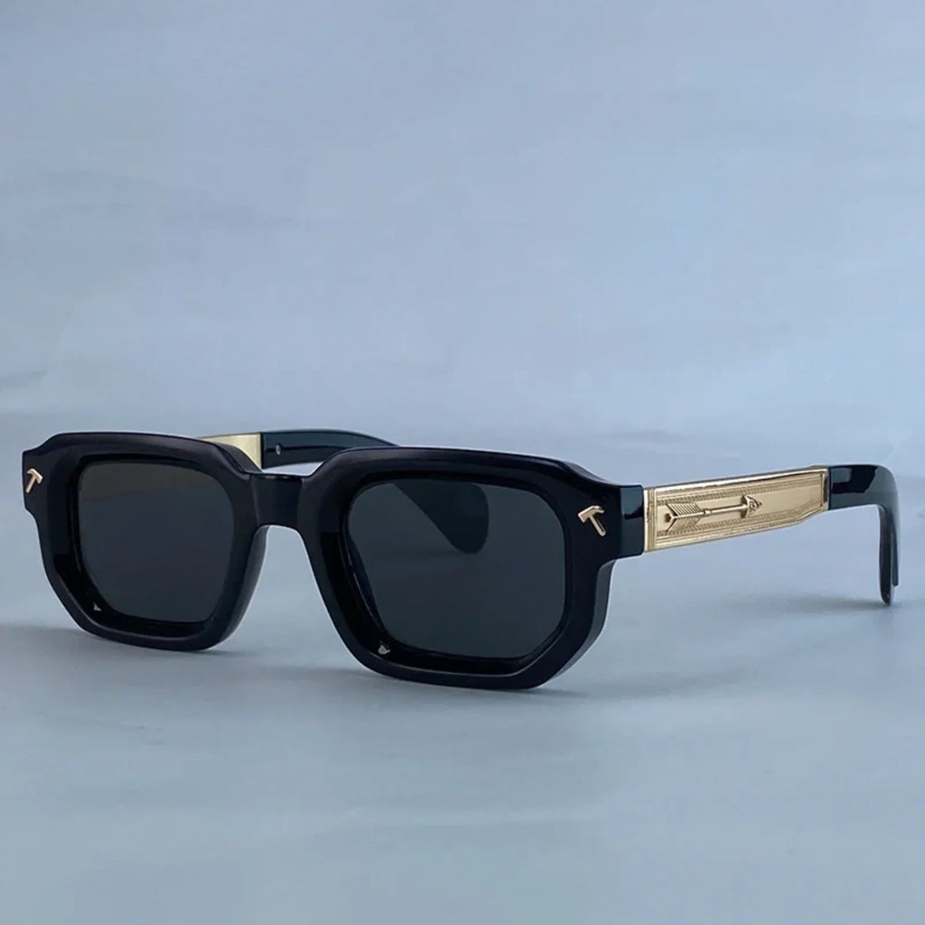 Men’s Polarized Square Sunglasses – Luxury Punk Design with Classic Rectangle Frame and UV400 Protection for Driving and Outdoor Use