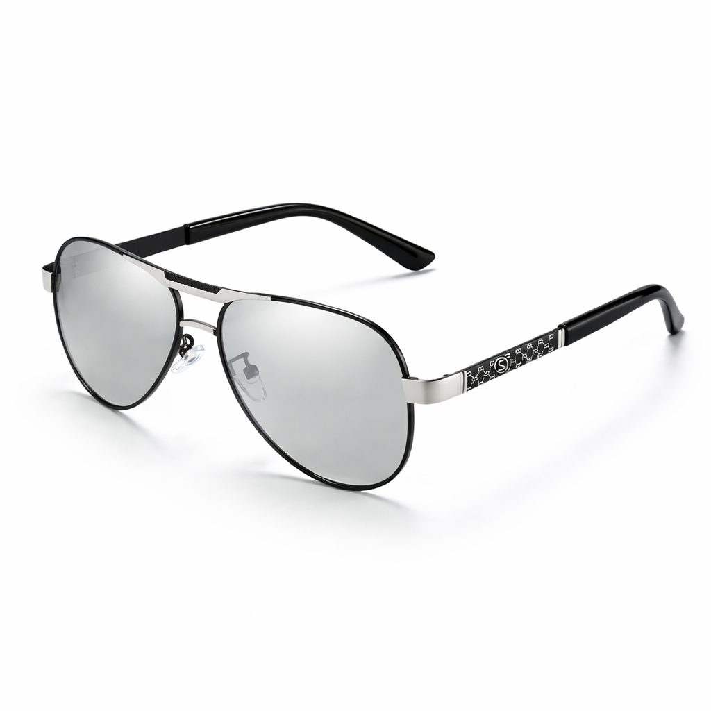 Men’s Polarized Sunglasses with Metal Frame – Premium Brand Design Sun Glasses for Fishing, Driving and UV400 Protection