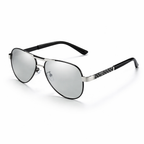 Men’s Polarized Sunglasses with Metal Frame – Premium Brand Design Sun Glasses for Fishing, Driving and UV400 Protection