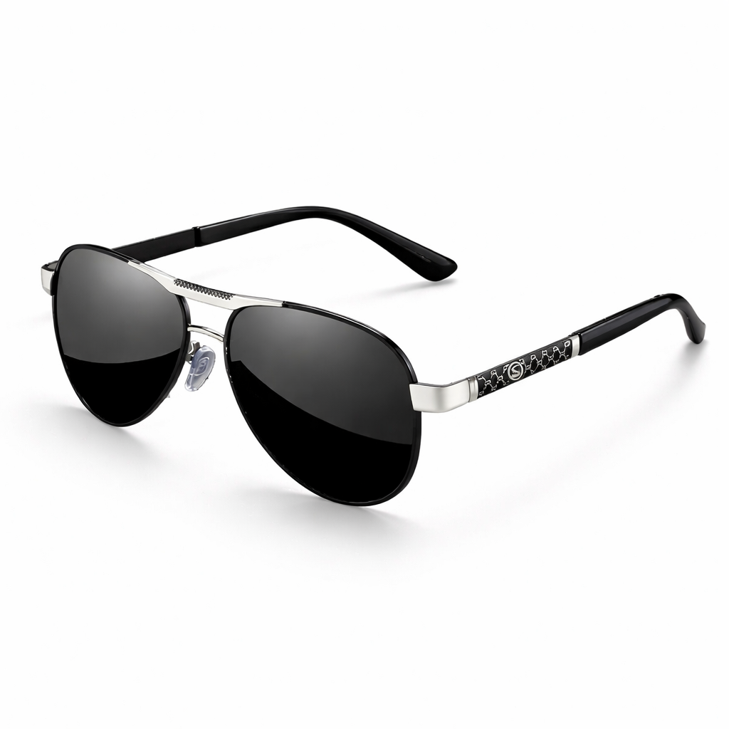 Men’s Polarized Sunglasses with Metal Frame – Premium Brand Design Sun Glasses for Fishing, Driving and UV400 Protection
