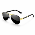 Men’s Polarized Sunglasses with Metal Frame – Premium Brand Design Sun Glasses for Fishing, Driving and UV400 Protection