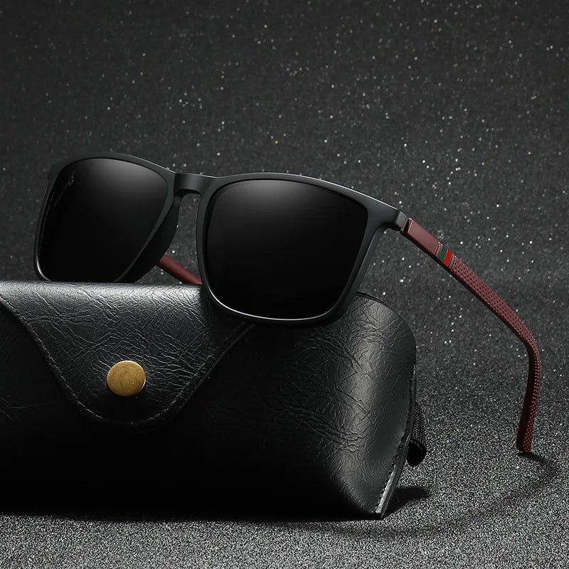 Men’s Polarized TR90 Sunglasses – Luxury Fashion Designer Sun Glasses with Colorful Mirror Lenses and UV Protection