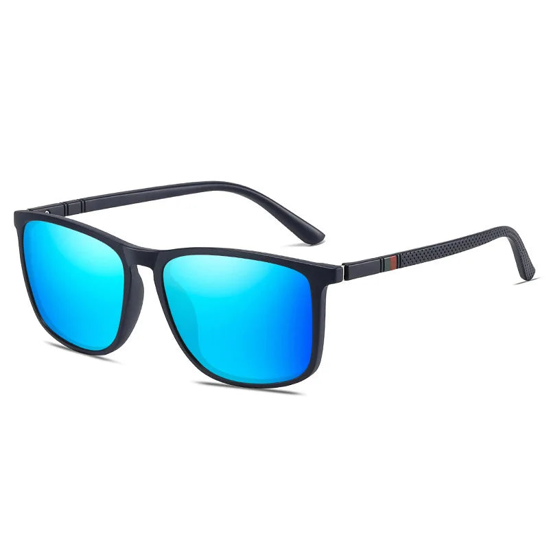 Men’s Polarized TR90 Sunglasses – Luxury Fashion Designer Sun Glasses with Colorful Mirror Lenses and UV Protection