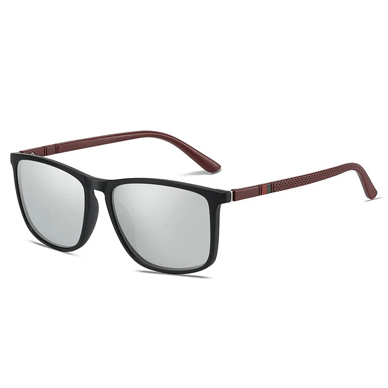 Men’s Polarized TR90 Sunglasses – Luxury Fashion Designer Sun Glasses with Colorful Mirror Lenses and UV Protection