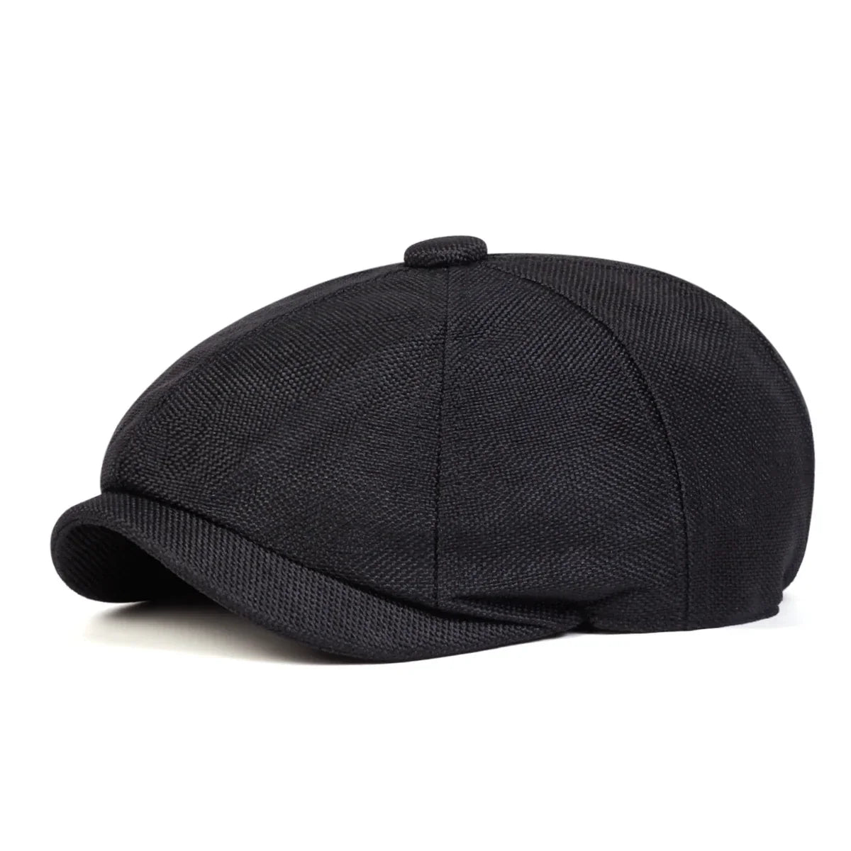 Men’s Solid Color Beret – Lightweight Polyester Casual Beret for Spring and Autumn