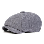 Men’s Solid Color Beret – Lightweight Polyester Casual Beret for Spring and Autumn