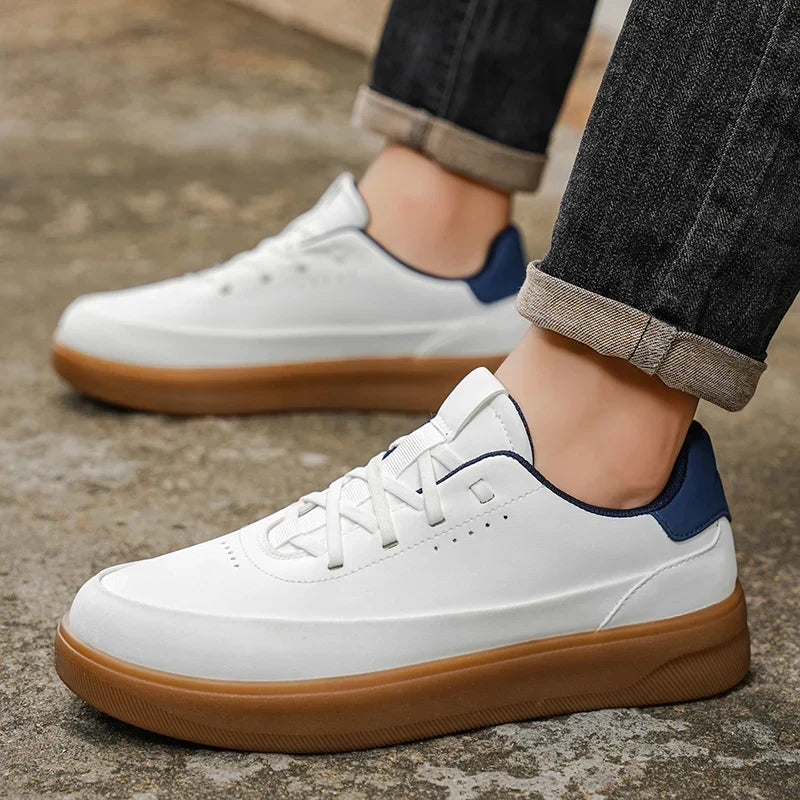 Men’s PU Leather Casual Sneakers – Lightweight and Comfortable