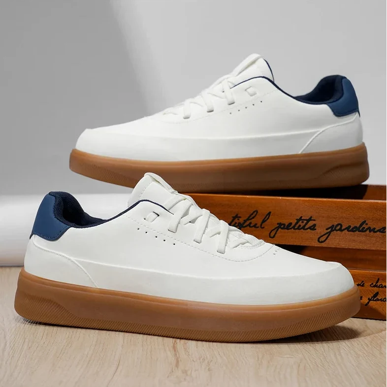 Men’s PU Leather Casual Sneakers – Lightweight and Comfortable
