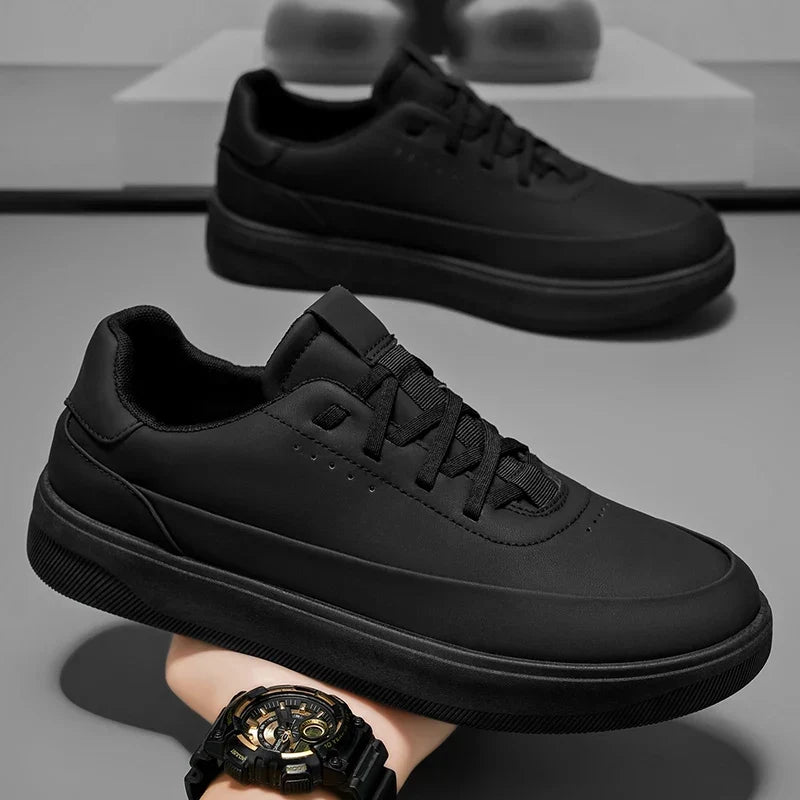 Men’s PU Leather Casual Sneakers – Lightweight and Comfortable