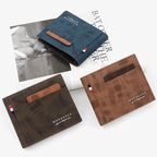 Men’s PU Leather Wallet with Zipper – Short Card Holder with Coin Pocket, High Quality Design